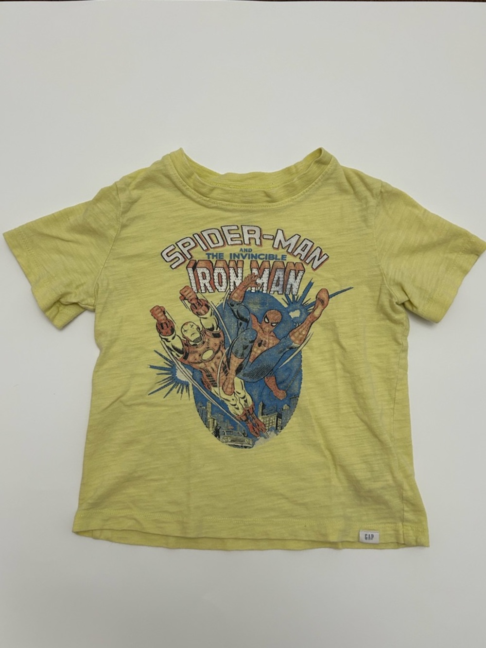GAP Kids Spider-Man & Iron Man Graphic Tee - Yellow